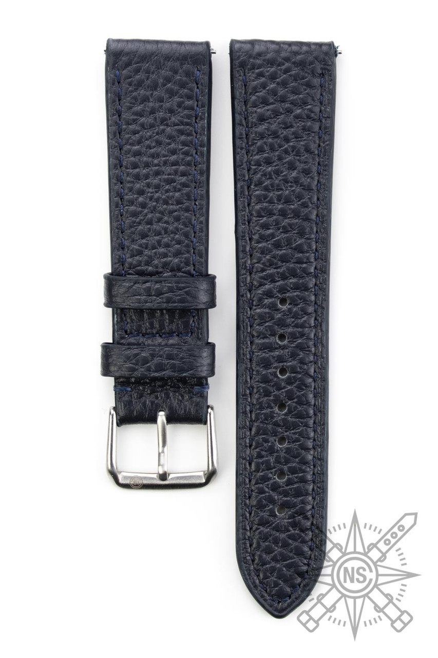 Midnight Leather Watch Band – Classic Pebble Strap