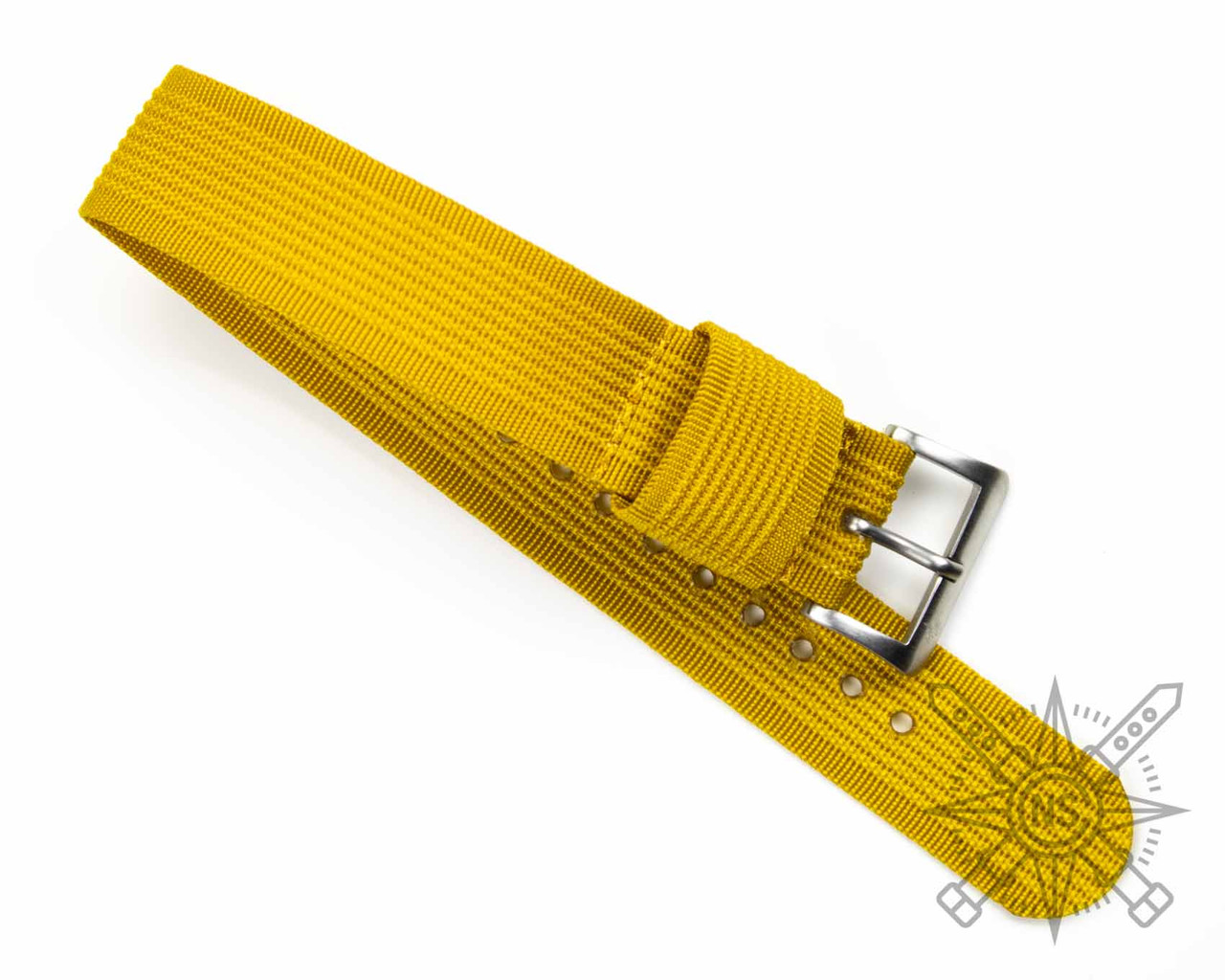 Mustard Yellow Ribbed RAF Watch Strap – Bold Military