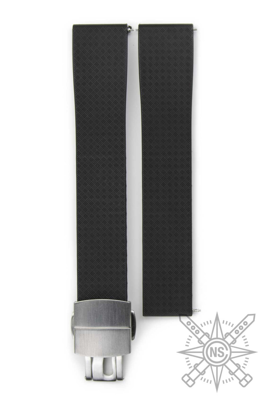 Tropical Style CTS Black Rubber Watch Strap