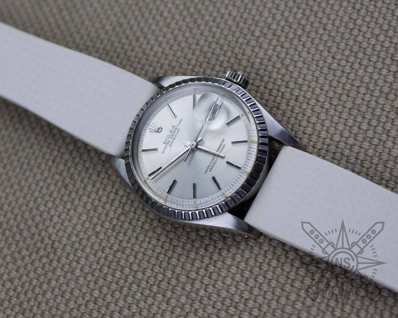 Tropical Style CTS Off-White Rubber Watch Strap