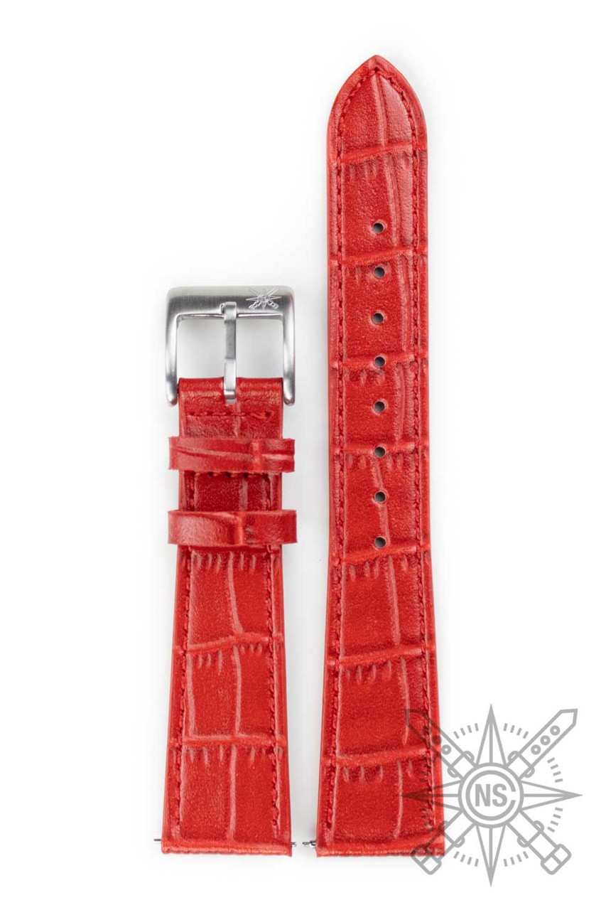 Red Crocodile Watch Strap – Bold, Luxury Durable - Main Image