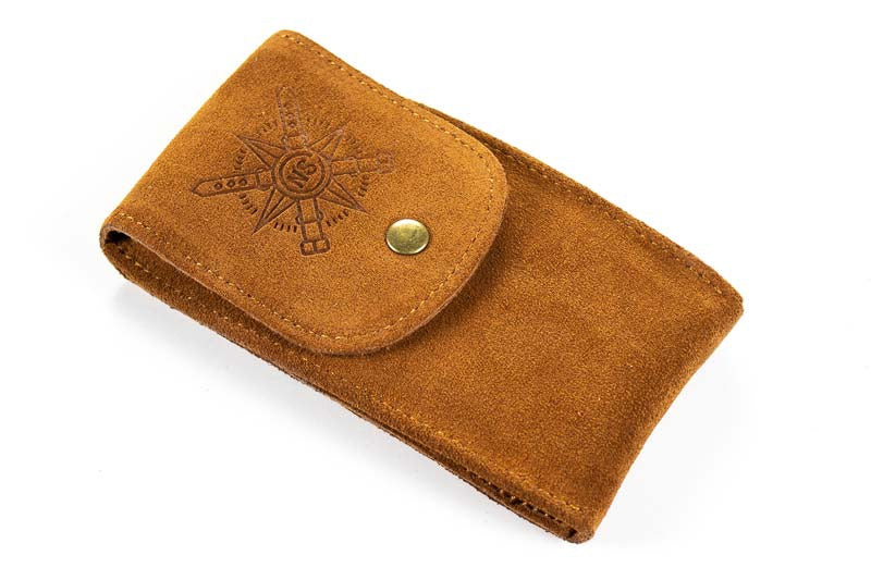 Golden Brown Suede Watch Pouch | Elegant Protective Case