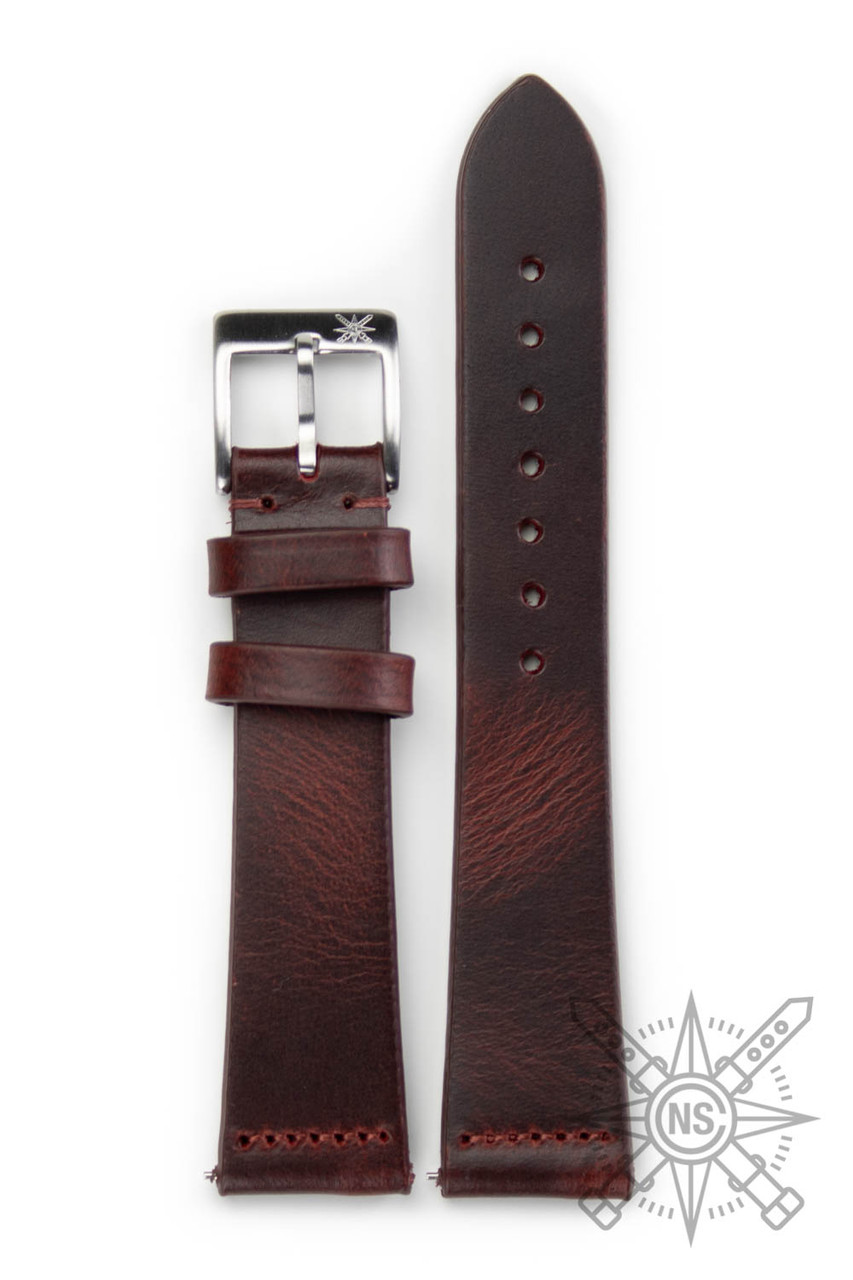 Burgundy Leather Watch Band – Heritage Classic Style