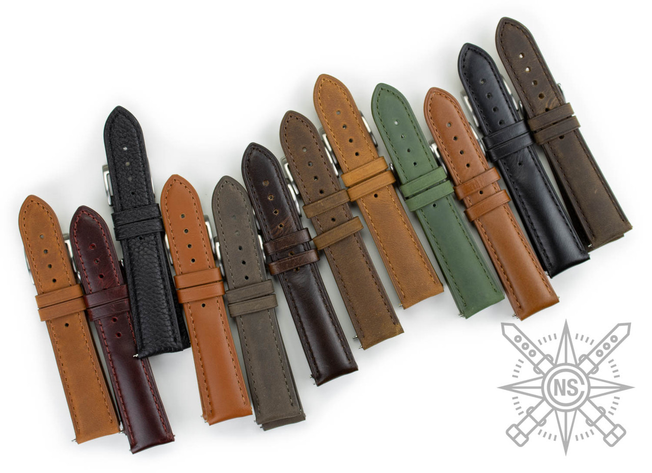 Burgundy Leather Watch Band – Padded Classic Strap