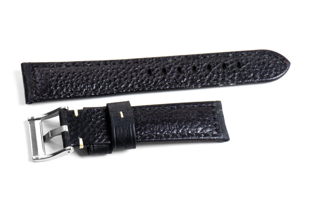 Black Leather Watch Band – Bronco Rugged Classic