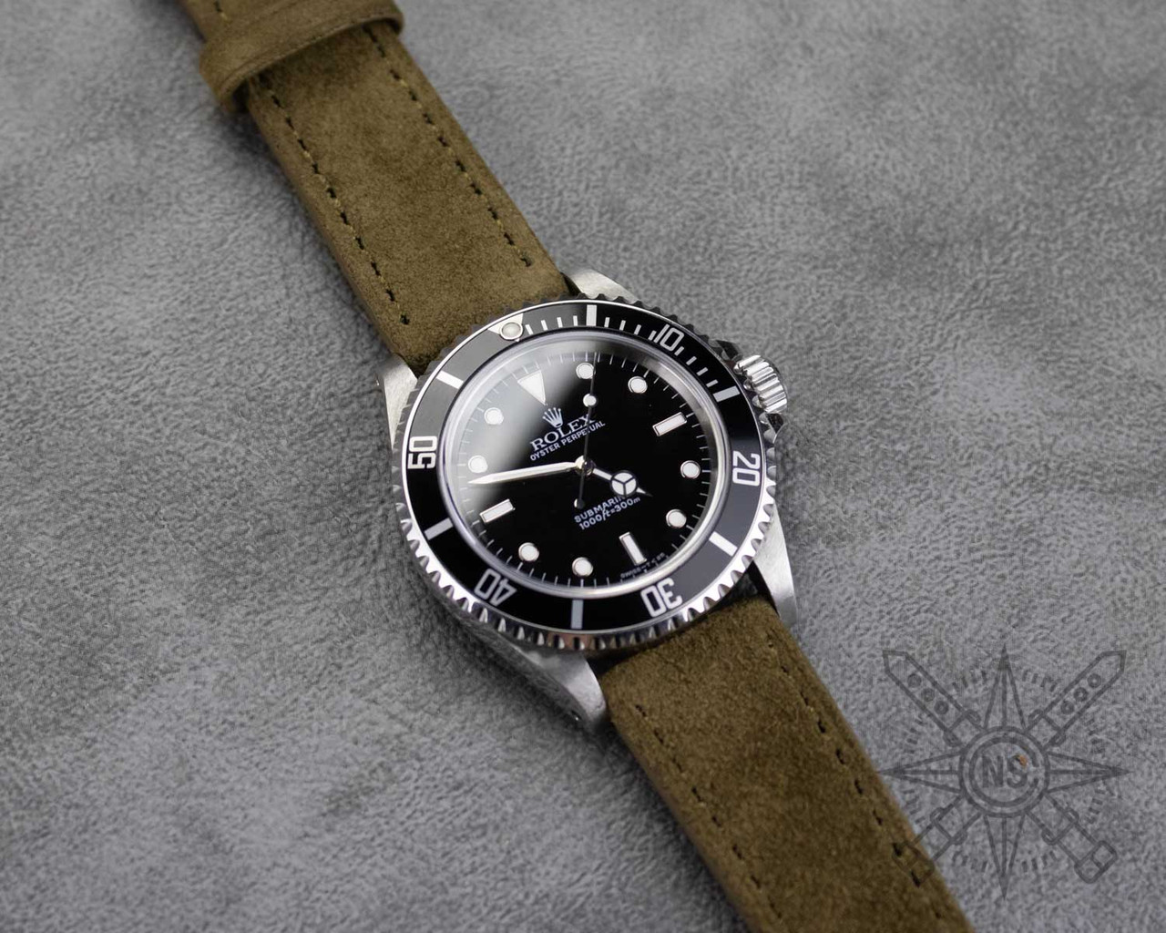 Moss Green Suede Watch Band – Classic Soft Vintage Strap
