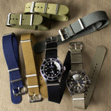 CNS Watch Bands Cotton Straps Cotton Strap Khaki