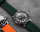 Sport Silicone Green on a Seiko Diver