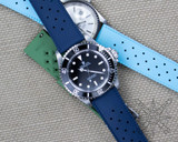 Navy blue tropic rubber watch strap