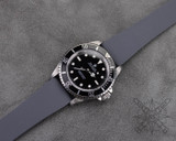 Customizeable rubber watch strap gray