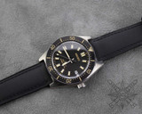 Black sailcloth & FKM rubber watch strap Black sailcloth & FKM rubber watch strap