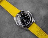 Yellow Saffiano Leather Watch Strap