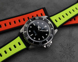Neon green silicone watch strap
