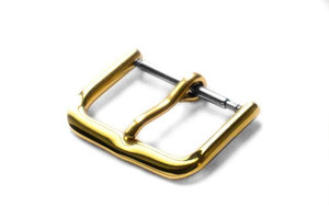 CNS Watch Bands Tools Thin Polished Gold Buckle