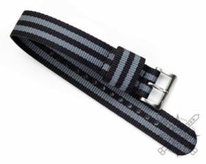 CNS Watch Bands Original Straps RAF Strap Black and Gray James Bond