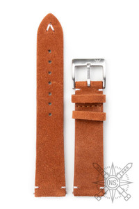 Brown suede watch band