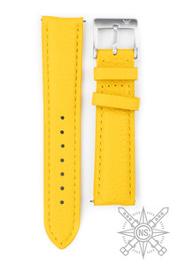 Yellow leather watch band