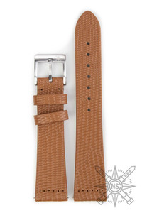 Brown lizard watch strap
