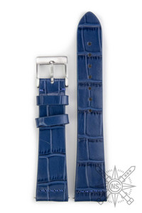 Blue alligator watch strap