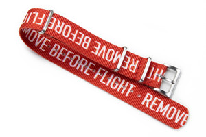 Remove before flight watch band Remove before flight watch band