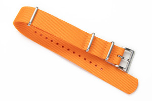 Orange nylon watch band