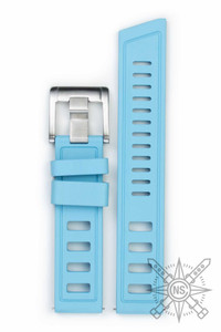 Teal blue diver rubber watch strap Teal blue diver rubber watch strap