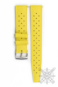 Yellow Tropical Style rubber watch strap Yellow Tropical Style rubber watch strap