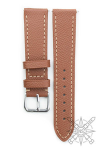 Brown leather watch band
