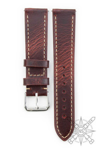 Classic Burgundy Leather Watch Band – Rich & Elegant Design