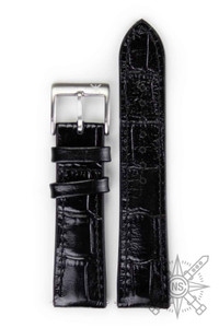 Leather and rubber watch strap