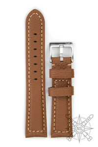 Brown leather watch band