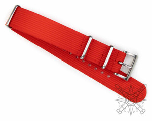 CNS Watch Bands Ribbed Straps Ribbed strap Red