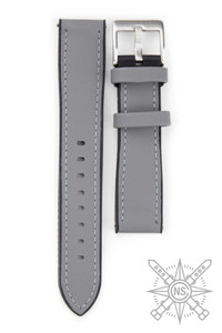 Grey sailcloth & FKM rubber watch strap Grey sailcloth & FKM rubber watch strap