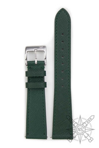Green Saffiano Leather Watch Strap