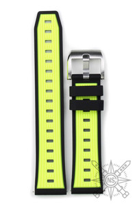 Neon green silicone watch strap