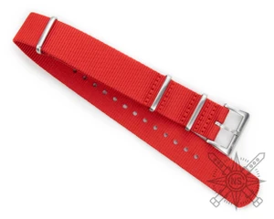 Red nylon watch strap
