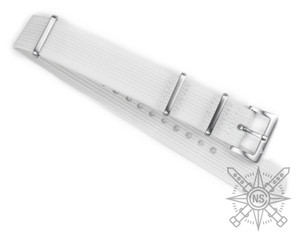 CNS Watch Bands Ribbed Straps Ribbed strap Lumed White