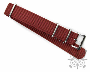 CNS Watch Bands Ribbed nylon watch Straps Ribbed strap Burgundy