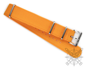 CNS Watch Bands Ribbed Straps Ribbed strap Orange