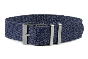 blue perlon watch strap