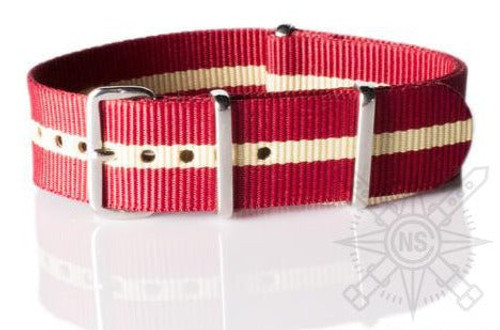 CNS Watch Bands Standard Strap Standard Strap Red and Beige