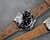 Brown ostrich watch strap