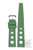 Green Tropical Style sport rubber watch strap