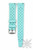 Teal blue tropical style rubber watch strap