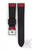 Red sailcloth & FKM rubber watch strap