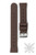 Waffle rubber watch strap brown