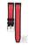 Black and red silicone watch strap