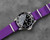 Purple nylon watch strap on a rolex submariner
