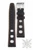 Black rally watch strap with orange stitching