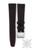 Black racing watch band with red stitching